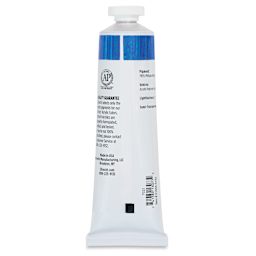 Utrecht Artists' Acrylic Paint - Phthalo Blue (Red Shade), 2 oz tube back of tube