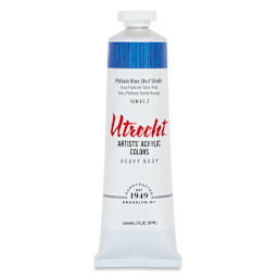 Utrecht Artists' Acrylic Paint - Phthalo Blue (Red Shade), 2 oz tube