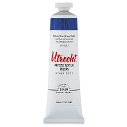 Utrecht Artists' Acrylic Paint - Phthalo Blue (Green Shade), 2 oz tube