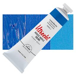 Utrecht Artists' Acrylic Paint - Cerulean Blue Hue, 2 oz tube and swatch