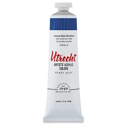 Utrecht Artists' Acrylic Paint - Cerulean Blue Chromium, 2 oz tube