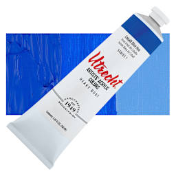 Utrecht Artists' Acrylic Paint - Cobalt Blue Hue, 5 oz tube and swatch