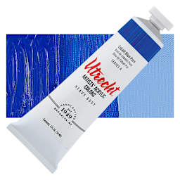 Utrecht Artists' Acrylic Paint - Cobalt Blue, 2 oz tube and swatch