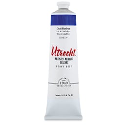 Utrecht Artists' Acrylic Paint - Cobalt Blue Pure, 5 oz tube