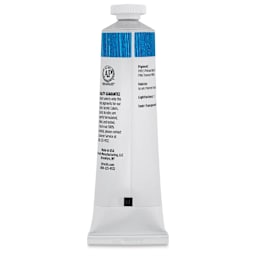 Utrecht Artists' Acrylic Paint - Primary Cyan, 2 oz tube (back)