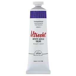 Utrecht Artists' Acrylic Paint - Permanent Violet, 2 oz tube