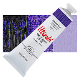Utrecht Artists' Acrylic Paint - Permanent Violet, 2 oz tube and swatch