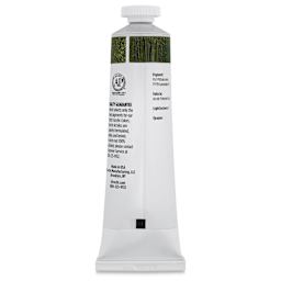 Utrecht Artists' Acrylic Paint - Olive Green, 2 oz tube (back of tube)