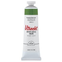 Utrecht Artists' Acrylic Paint - Chromium Oxide Green, 2 oz tube