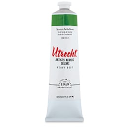 Utrecht Artists' Acrylic Paint - Chromium Oxide Green, 5 oz tube