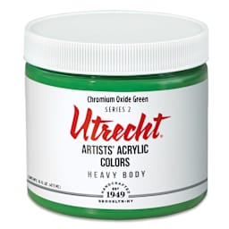 Utrecht Artists' Acrylic Paint - Chromium Oxide Green, Pint