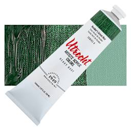 Utrecht Artists' Acrylic Paint - Hooker's Green, 5 oz tube and swatch
