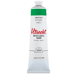 Utrecht Artists' Acrylic Paint - Cadmium Green, 5 oz tube