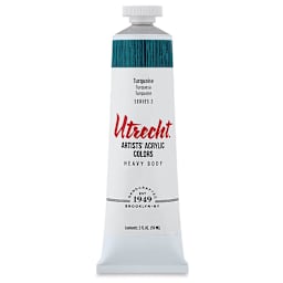 Utrecht Artists' Acrylic Paint - Turquoise, 2 oz tube