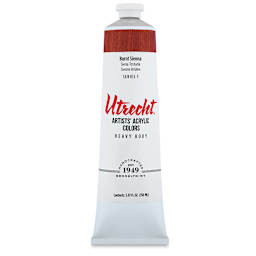 Utrecht Artists' Acrylic Paint - Burnt Sienna, 5 oz tube