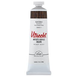 Utrecht Artists' Acrylic Paint - Burnt Umber, 2 oz tube