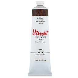 Utrecht Artists' Acrylic Paint - Burnt Umber, 5 oz tube