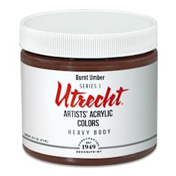 Utrecht Artists' Acrylic Paint - Burnt Umber, Pint