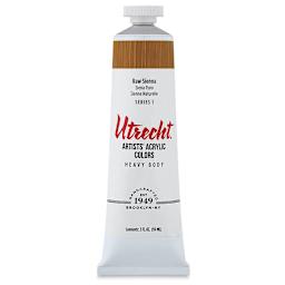 Utrecht Artists' Acrylic Paint - Raw Sienna, 2 oz tube