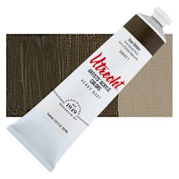Utrecht Artists' Acrylic Paint - Raw Umber, 5 oz tube and swatch