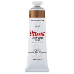 Utrecht Artists' Acrylic Paint - Iridescent Antique Bronze, 2 oz tube