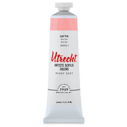 Utrecht Artists' Acrylic Paint - Light Pink, 2 oz tube