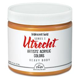 Utrecht Artists' Acrylic Paint - Iridescent Gold, Pint