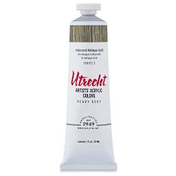 Utrecht Artists' Acrylic Paint - Iridescent Antique Gold, 2 oz tube