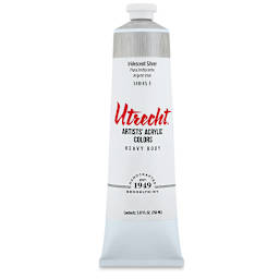 Utrecht Artists' Acrylic Paint - Iridescent Silver, 5 oz tube