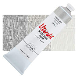 Utrecht Artists' Acrylic Paint - Iridescent Silver, 5 oz tube and swatch