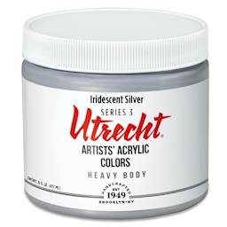 Utrecht Artists' Acrylic Paint - Iridescent Silver, Pint