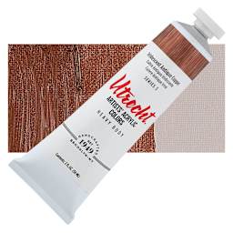 Utrecht Artists' Acrylic Paint - Iridescent Antique Copper, 2 oz tube and swatch