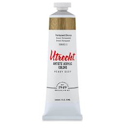 Utrecht Artists' Acrylic Paint - Permanent Bronze, 2 oz tube
