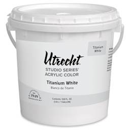 Utrecht Studio Series Acrylic Paint - Titanium White, Gallon