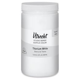 Utrecht Studio Series Acrylic Paint - Titanium White, 946 ml Jar