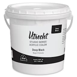 Utrecht Studio Series Acrylic Paint - Deep Black, Gallon