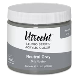 Utrecht Studio Series Acrylic Paint - Neutral Gray, Pint