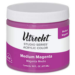 Utrecht Studio Series Acrylic Paint - Medium Magenta, Pint