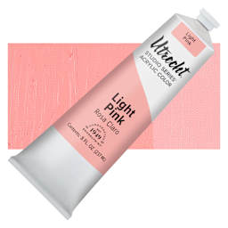 Utrecht Studio Series Acrylic Paint - Light Pink, 237 ml tube and swatch