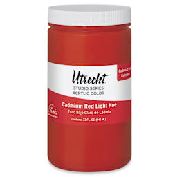 Utrecht Studio Series Acrylic Paint - Cadmium Red Light Hue, Quart