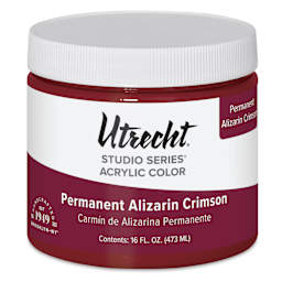 Utrecht Studio Series Acrylic Paint - Permanent Alizarin Crimson, 473 ml jar