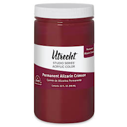 Utrecht Studio Series Acrylic Paint - Permanent Alizarin Crimson, 946 ml jar
