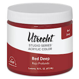 Utrecht Studio Series Acrylic Paint - Red Deep, Pint