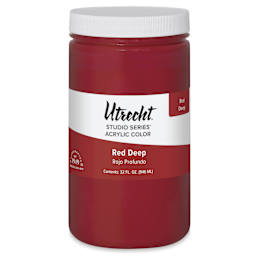 Utrecht Studio Series Acrylic Paint - Red Deep, Quart