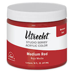 Utrecht Studio Series Acrylic Paint - Medium Red, Pint