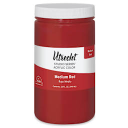 Utrecht Studio Series Acrylic Paint - Medium Red, Quart