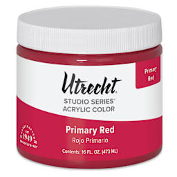 Utrecht Studio Series Acrylic Paint - Primary Red, Pint
