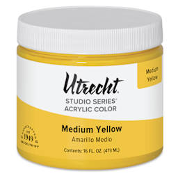 Utrecht Studio Series Acrylic Paint - Medium Yellow, Pint