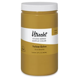 Utrecht Studio Series Acrylic Paint - Yellow Ochre, Quart
