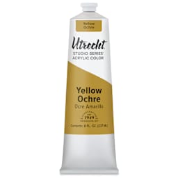 Utrecht Studio Series Acrylic Paint - Yellow Ochre, 237 ml tube